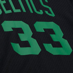 Larry Bird Boston Celtics Mesh Name & Number Short Sleeve Hoodie Black - NBA