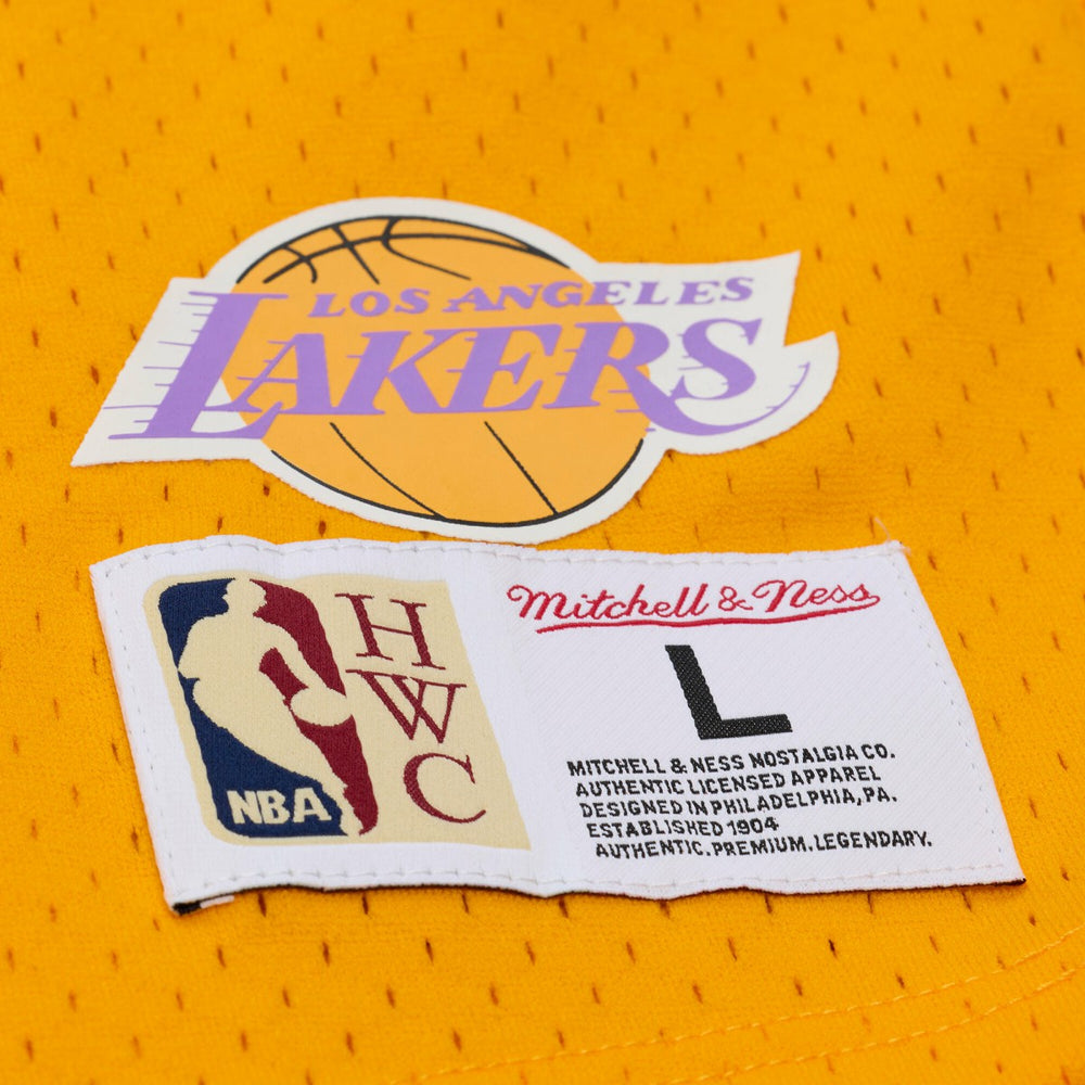 Shaquille O'Neal Los Angeles Lakers Mesh Name & Number Short Sleeve Hoodie Gold - NBA