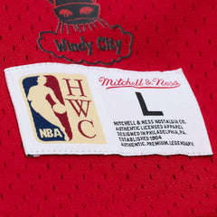 Scottie Pippen Chicago Bulls Mesh Name & Number Short Sleeve Hoodie Red - NBA