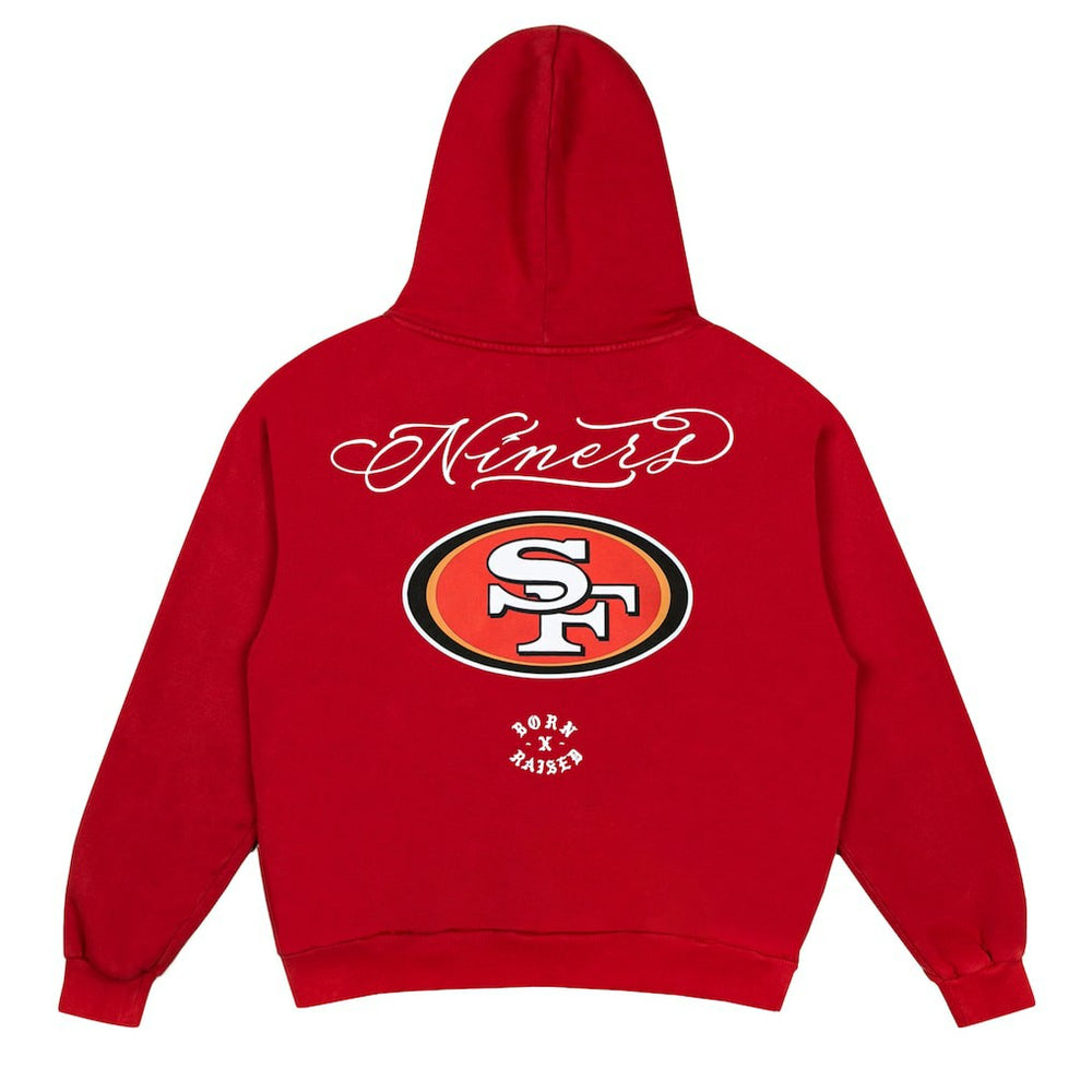 San Francisco 49ers Born x Raised Unisex Fine Line Hoodie Scarlet | NFL