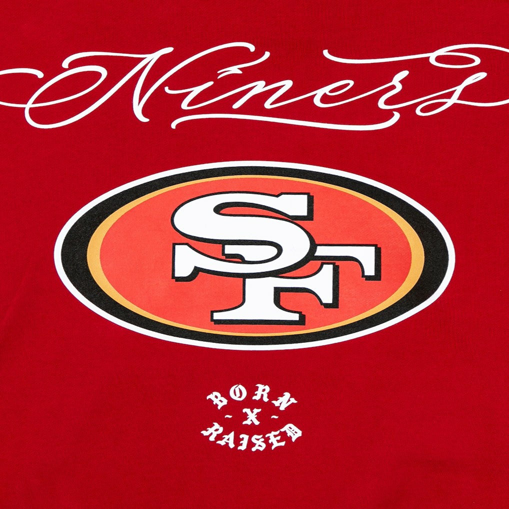 San Francisco 49ers Born x Raised Unisex Fine Line Hoodie Scarlet | NFL