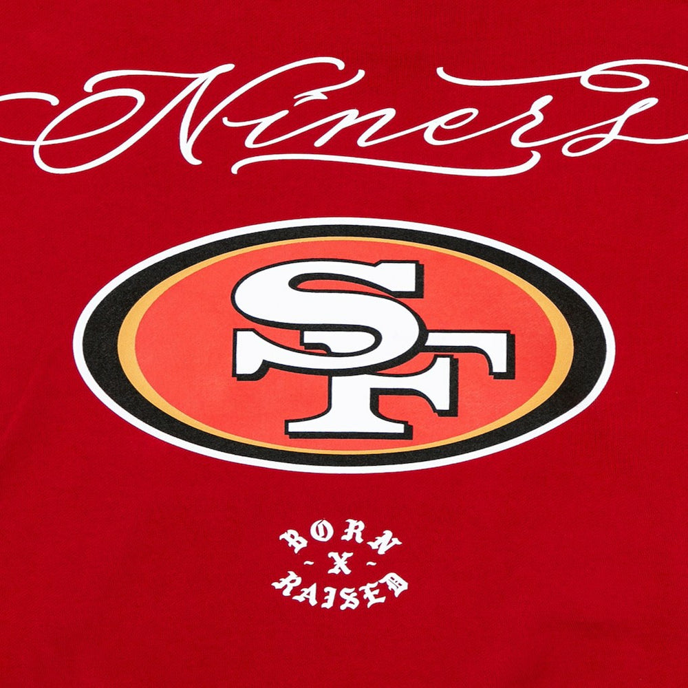 San Francisco 49ers Born x Raised Unisex Fine Line Hoodie Scarlet | NFL