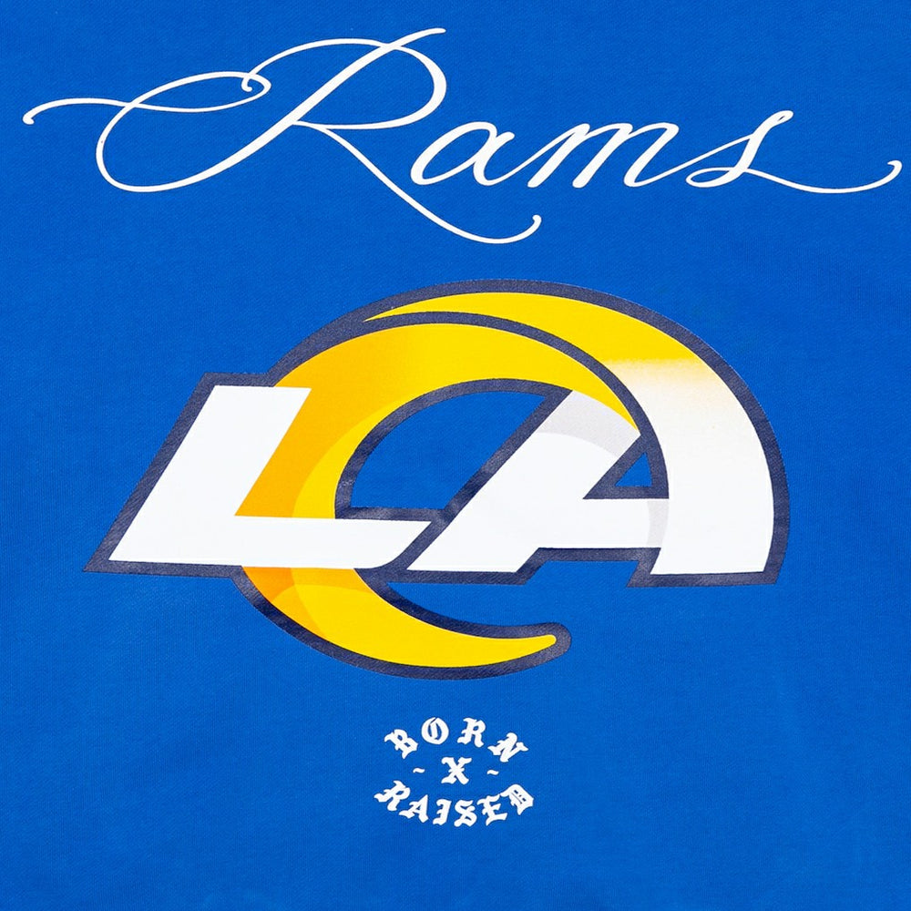 Los Angeles Rams Born x Raised Unisex Fine Line Hoodie Royal | NFL