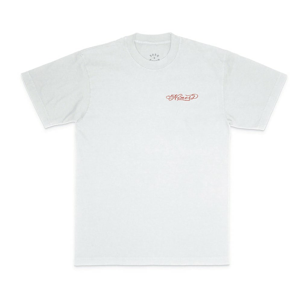 San Francisco 49ers Born x Raised Unisex Fine Line T-Shirt White | NFL