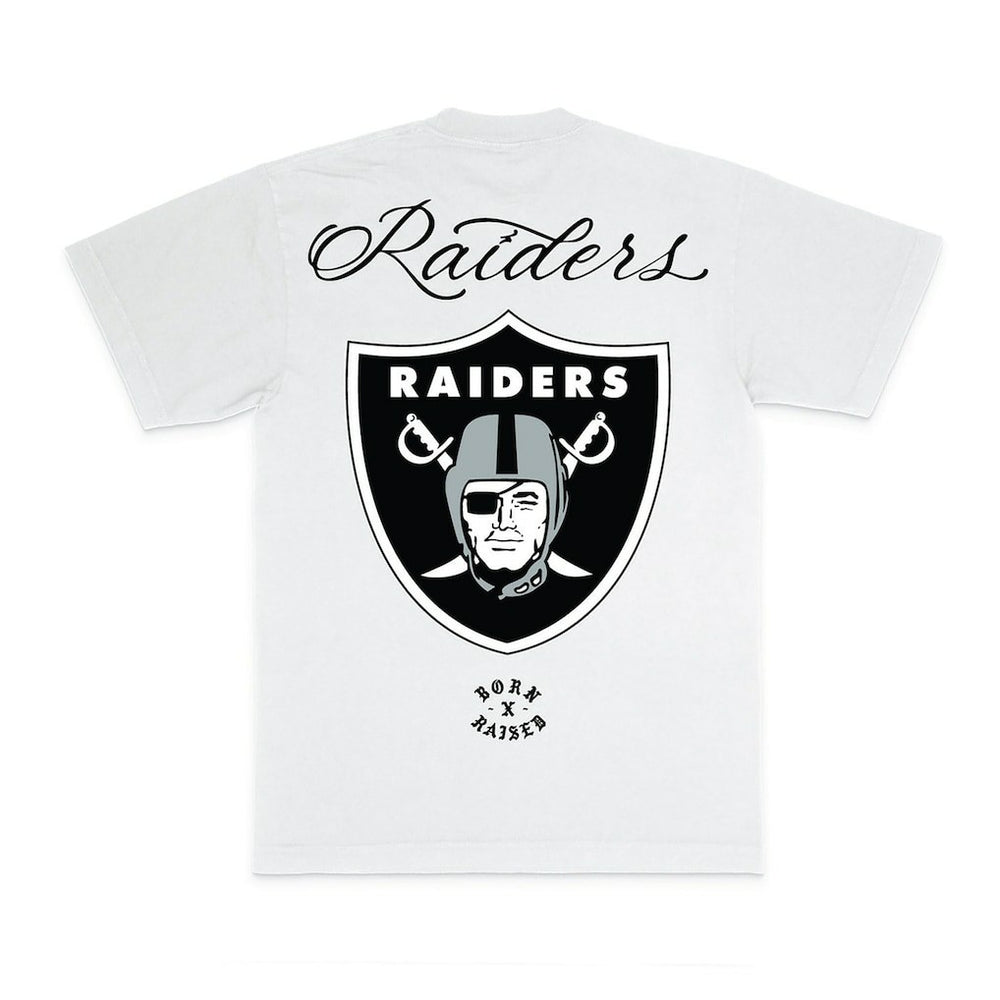 Las Vegas Raiders Born x Raised Unisex Fine Line T-Shirt White | NFL