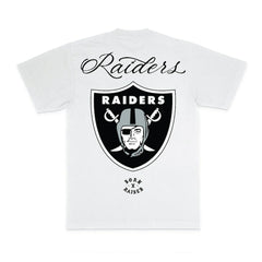 Las Vegas Raiders Born x Raised Unisex Fine Line T-Shirt White | NFL