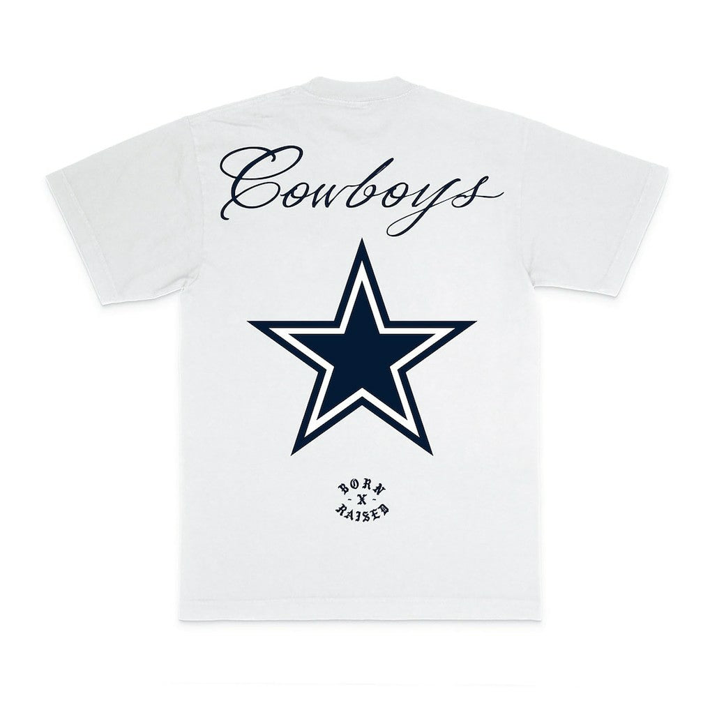 Dallas Cowboys Born x Raised Unisex Fine Line T-Shirt White | NFL