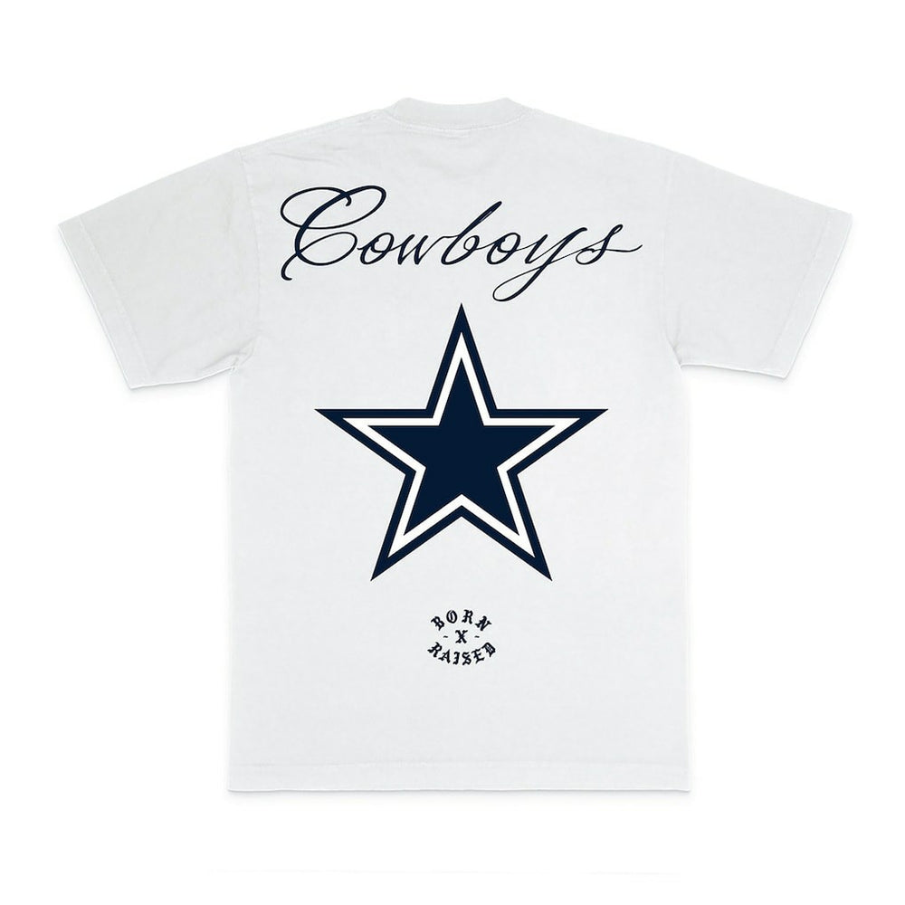 Dallas Cowboys Born x Raised Unisex Fine Line T-Shirt White | NFL
