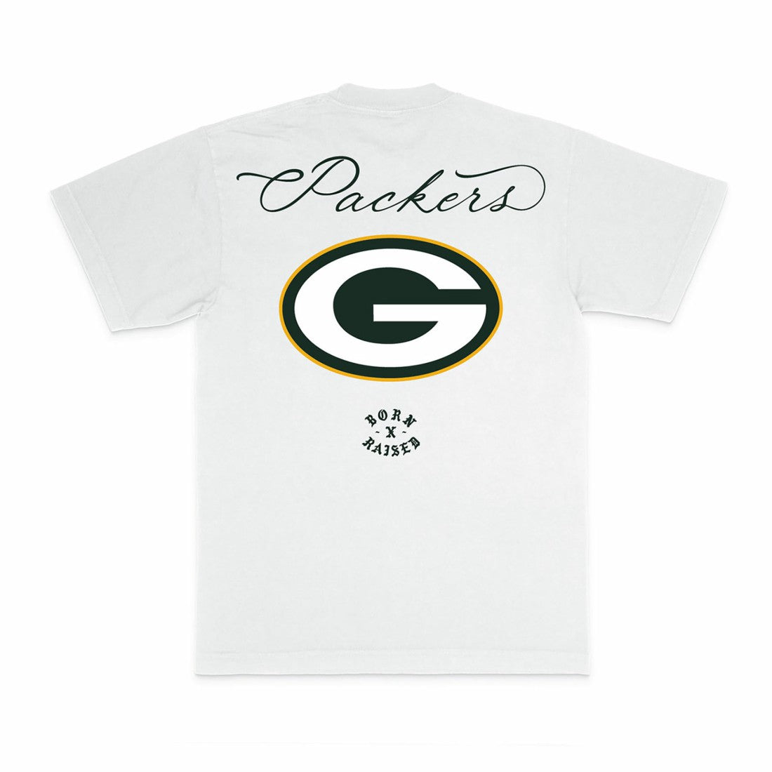 Green Bay Packers Born x Raised Unisex Fine Line T-Shirt White | NFL