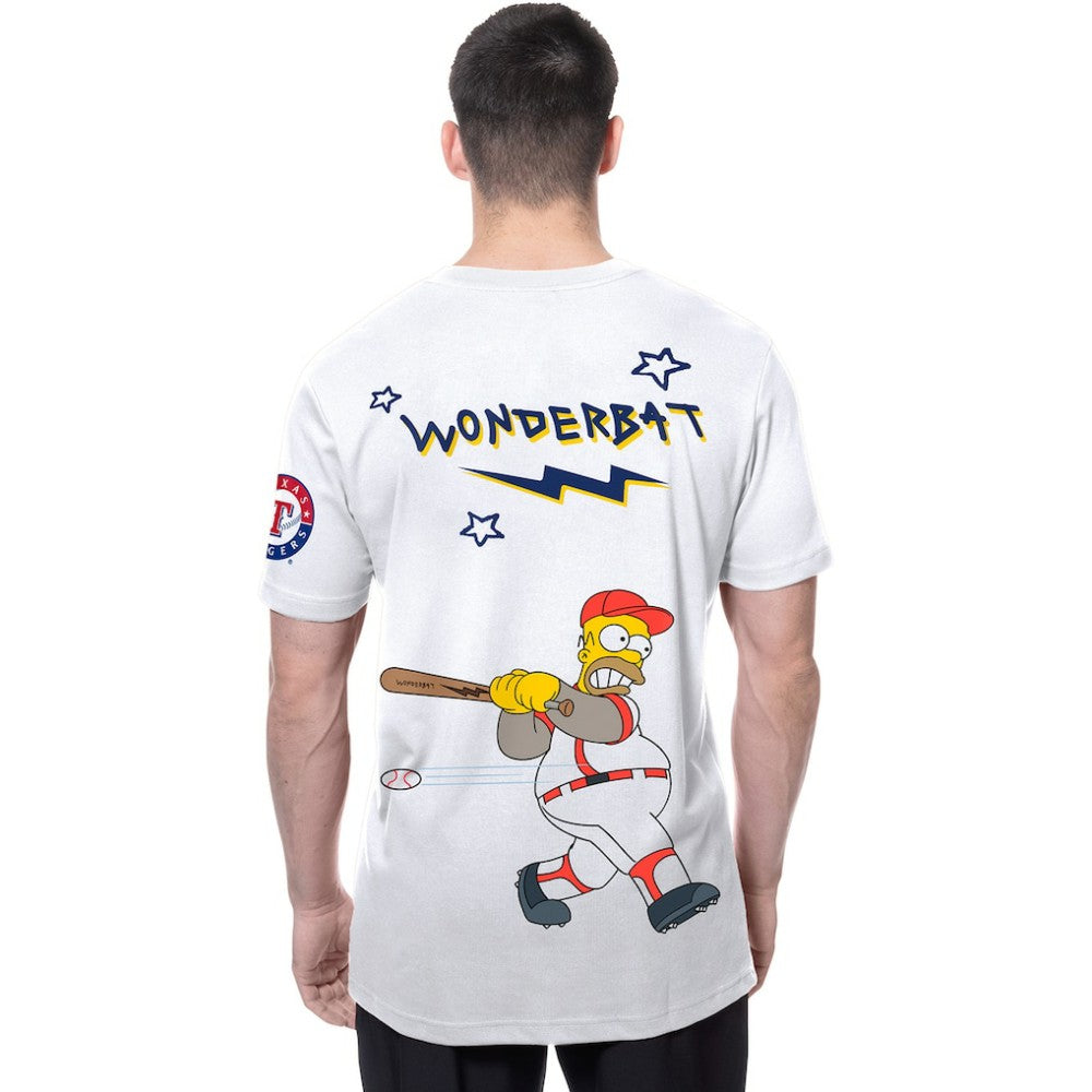 Texas Rangers New Era MLB x Simpsons Homer Wonderbat T-Shirt - MLB