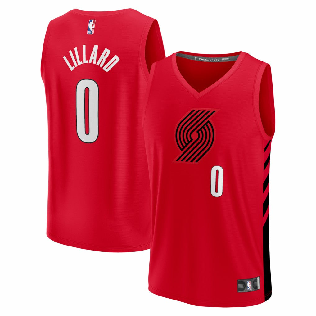 Damian Lillard Portland Trail Blazers Fast Break Replica Jersey Red Statement Edition - NBA