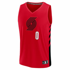 Damian Lillard Portland Trail Blazers Fast Break Replica Jersey Red Statement Edition - NBA