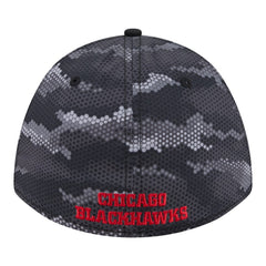 Chicago Blackhawks New Era Zero Dark 39THIRTY Flex Hat - Black - NHL