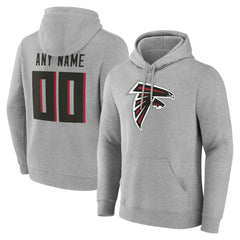 Atlanta Falcons Team Authentic Personalized Name & Number Hoodie Gray | NFL