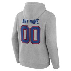 Buffalo Bills Team Authentic Personalized Name & Number Hoodie Gray | NFL