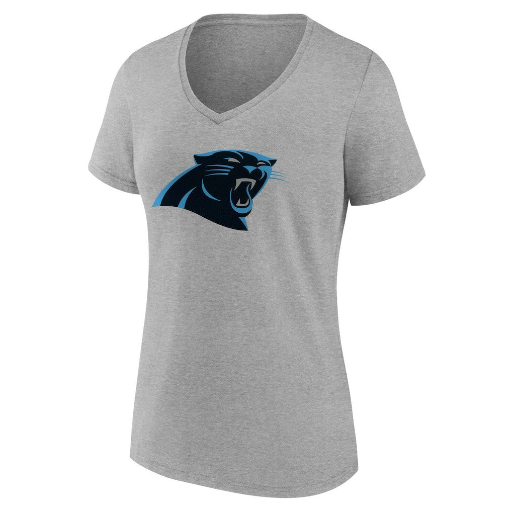 Carolina Panthers Women's Team Authentic Personalized Name & Number V-Neck T-Shirt Gray | NFL