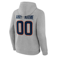 Denver Broncos Team Authentic Personalized Name & Number Hoodie Gray | NFL