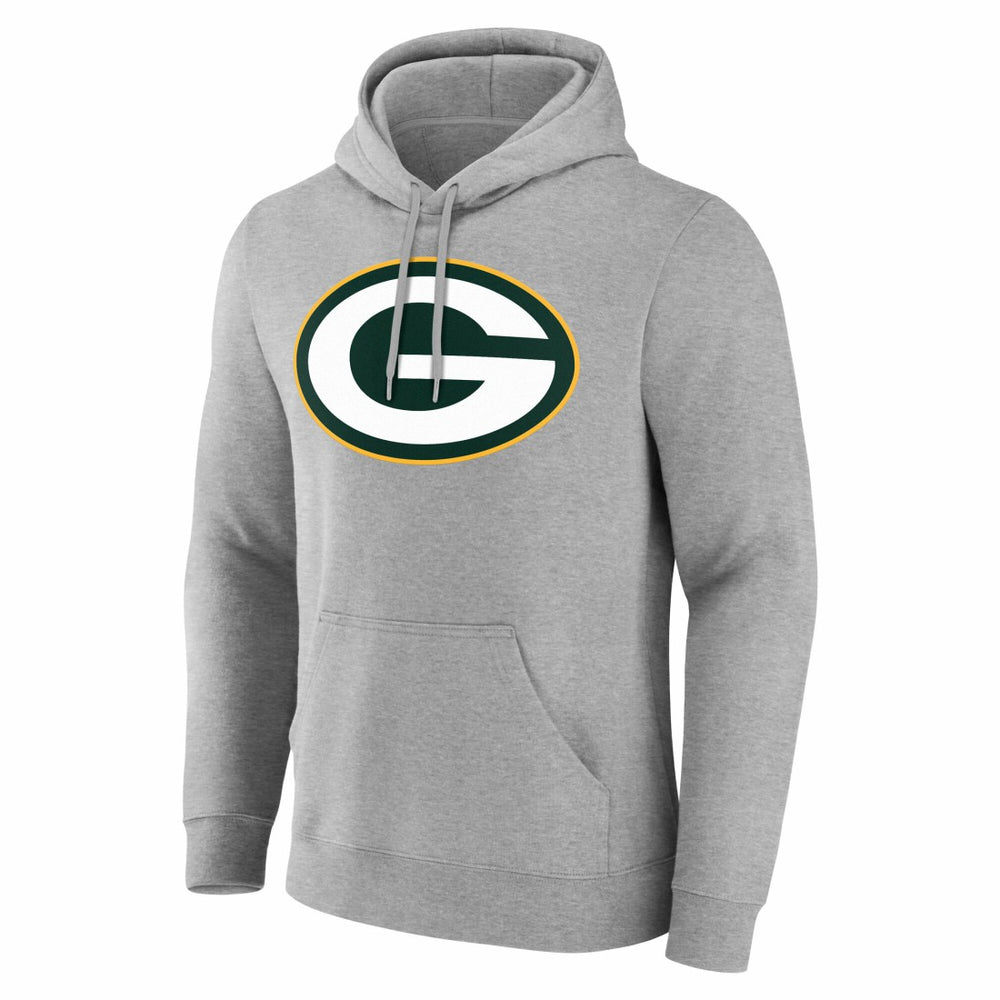Green Bay Packers Team Authentic Personalized Name & Number Hoodie Gray | NFL