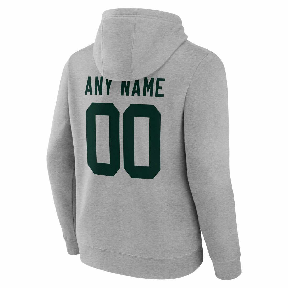 Green Bay Packers Team Authentic Personalized Name & Number Hoodie Gray | NFL
