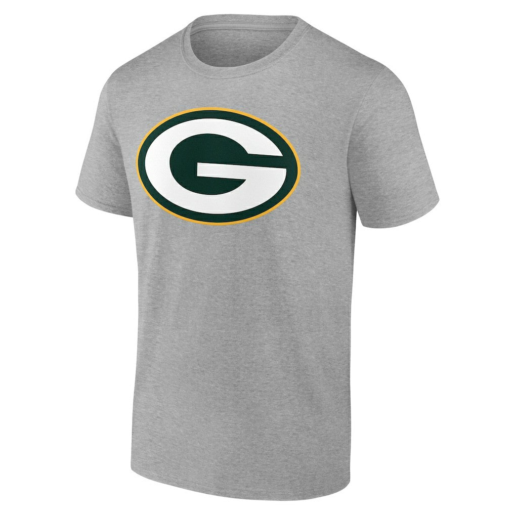 Green Bay Packers Team Authentic Personalized Name & Number T-Shirt Gray | NFL