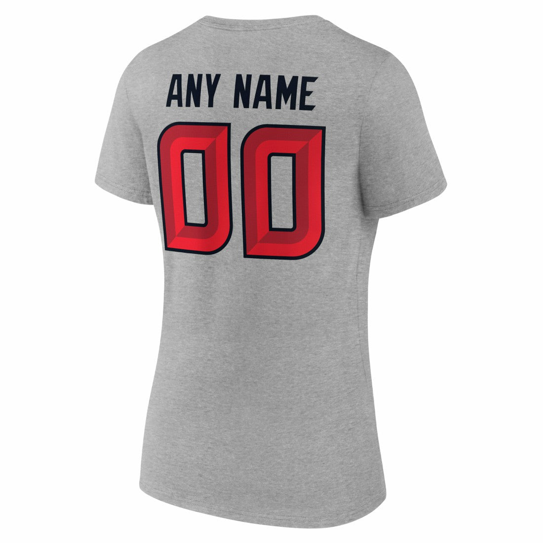 Houston Texans Women's Team Authentic Personalized Name & Number V-Neck T-Shirt Gray | NFL