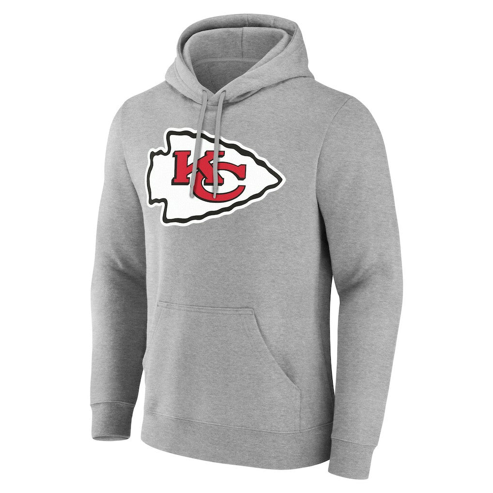 Kansas City Chiefs Team Authentic Personalized Name & Number Hoodie Gray | NFL