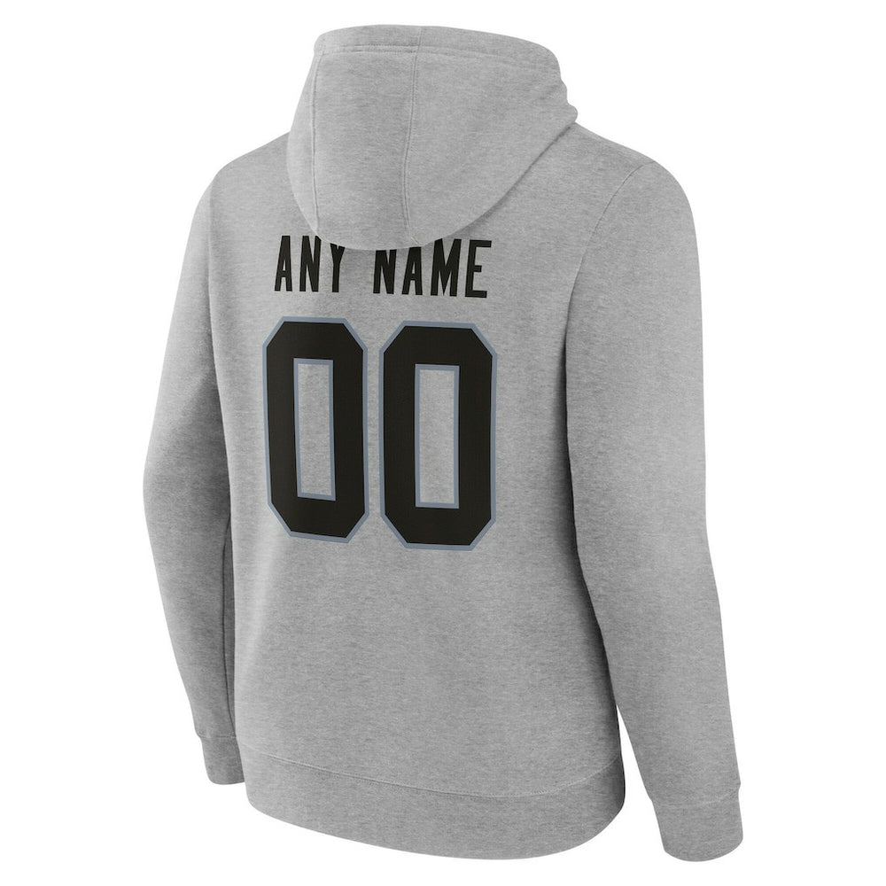 Las Vegas Raiders Team Authentic Personalized Name & Number Hoodie Gray | NFL