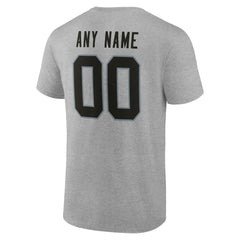 Las Vegas Raiders Team Authentic Personalized Name & Number T-Shirt Gray | NFL