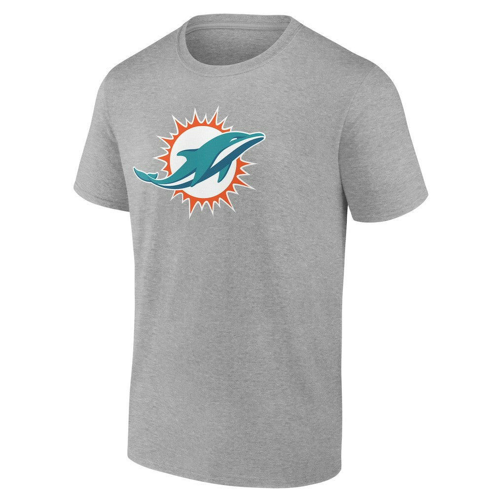 Miami Dolphins Team Authentic Personalized Name & Number T-Shirt Gray | NFL