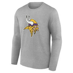 Minnesota Vikings Team Authentic Personalized Name & Number Long Sleeve T-Shirt Gray | NFL