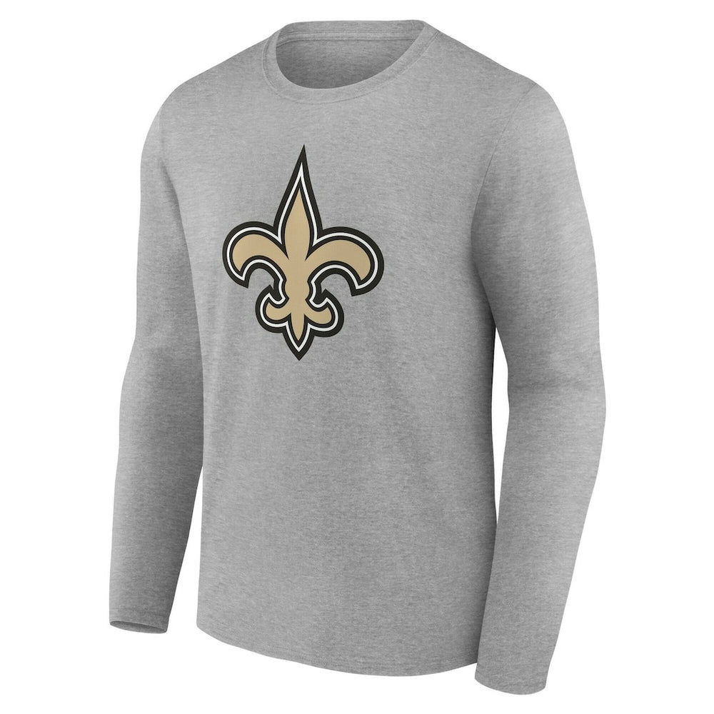 New Orleans Saints Team Authentic Personalized Name & Number Long Sleeve T-Shirt Gray | NFL