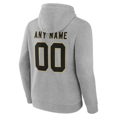 New Orleans Saints Team Authentic Personalized Name & Number Hoodie Gray | NFL
