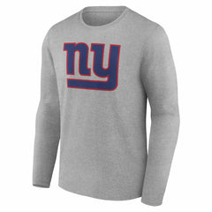 New York Giants Team Authentic Personalized Name & Number Long Sleeve T-Shirt Gray | NFL