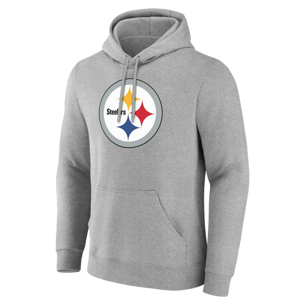 Pittsburgh Steelers Team Authentic Personalized Name & Number Hoodie Gray | NFL