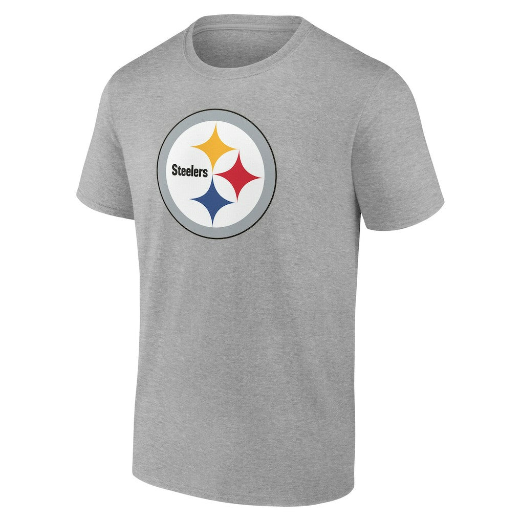 Pittsburgh Steelers Team Authentic Personalized Name & Number T-Shirt Gray | NFL