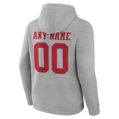 San Francisco 49ers Team Authentic Personalized Name & Number Hoodie Gray | NFL