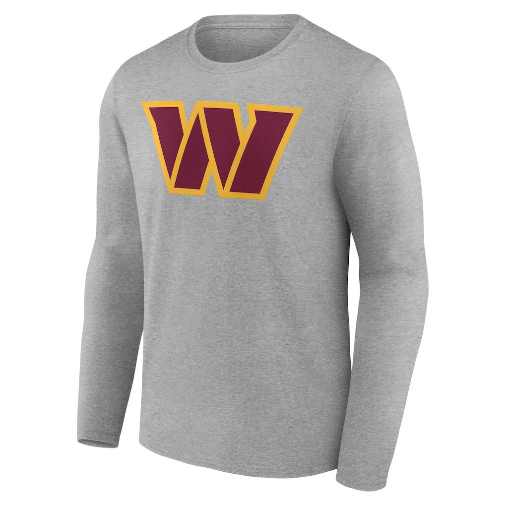Washington Commanders Team Authentic Personalized Name & Number Long Sleeve T-Shirt Gray | NFL