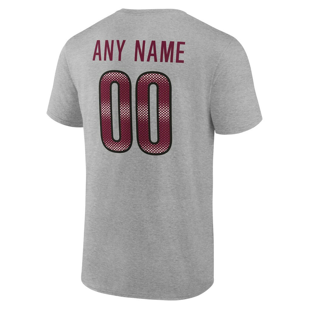 Washington Commanders Team Authentic Personalized Name & Number T-Shirt Gray | NFL