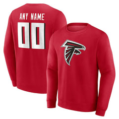 Atlanta Falcons Team Authentic Personalized Name & Number Sweatshirt Red | NFL
