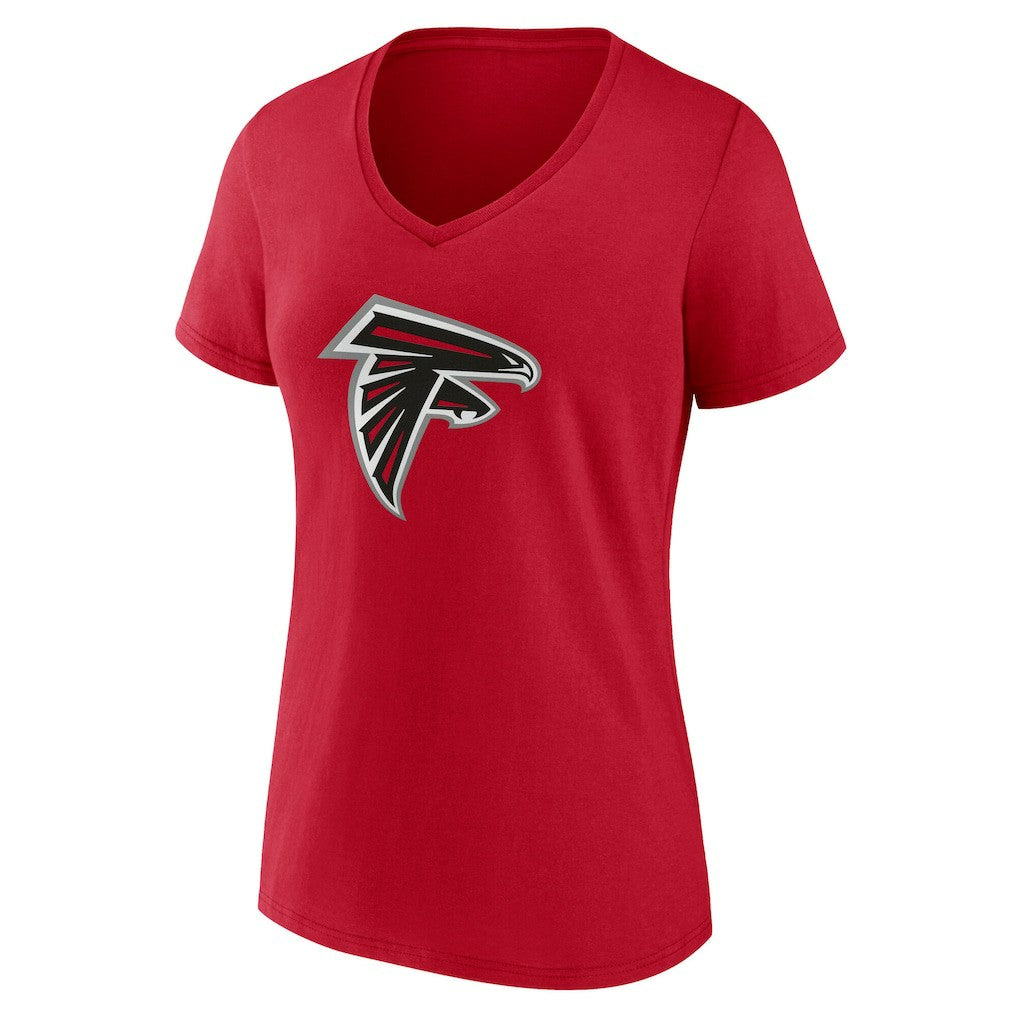 Atlanta Falcons Women's Team Authentic Personalized Name & Number V-Neck T-Shirt Red | NFL