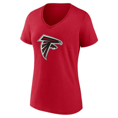 Atlanta Falcons Women's Team Authentic Personalized Name & Number V-Neck T-Shirt Red | NFL