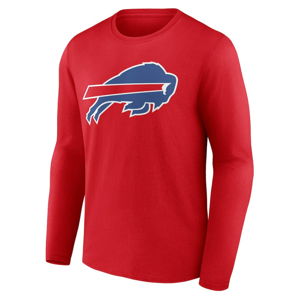 Buffalo Bills Team Authentic Personalized Name & Number Long Sleeve T-Shirt Red | NFL