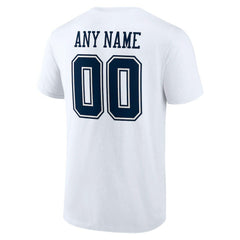 Dallas Cowboys Team Authentic Personalized Name & Number T-Shirt White | NFL