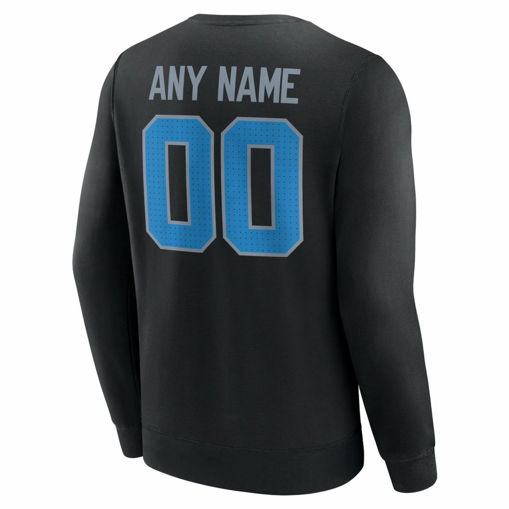 Detroit Lions Team Authentic Personalized Name & Number Sweatshirt Black | NFL