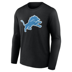 Detroit Lions Team Authentic Personalized Name & Number Long Sleeve T-Shirt Black | NFL