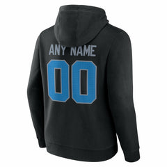 Detroit Lions Team Authentic Personalized Name & Number Hoodie Black | NFL