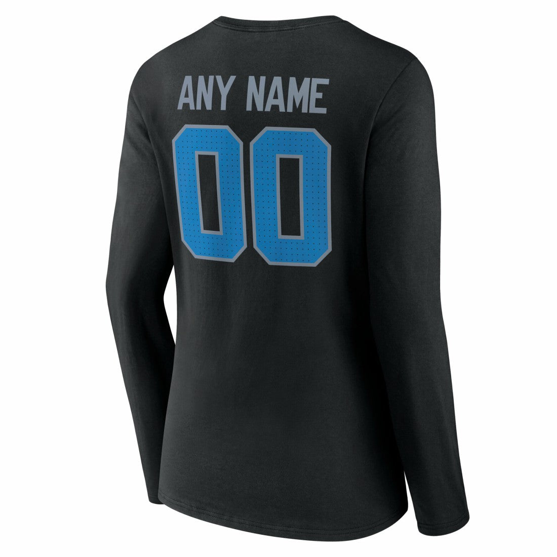 Detroit Lions Women's Team Authentic Personalized Name & Number Long Sleeve V-Neck T-Shirt Black | NFL