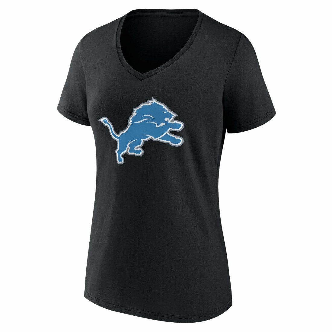 Detroit Lions Women's Team Authentic Personalized Name & Number V-Neck T-Shirt Black | NFL
