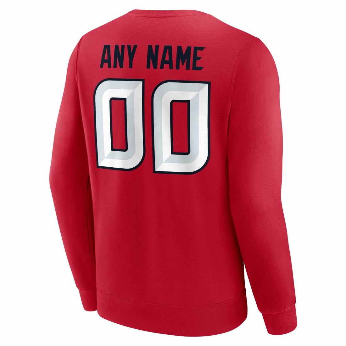 Houston Texans Team Authentic Personalized Name & Number Sweatshirt Red | NFL