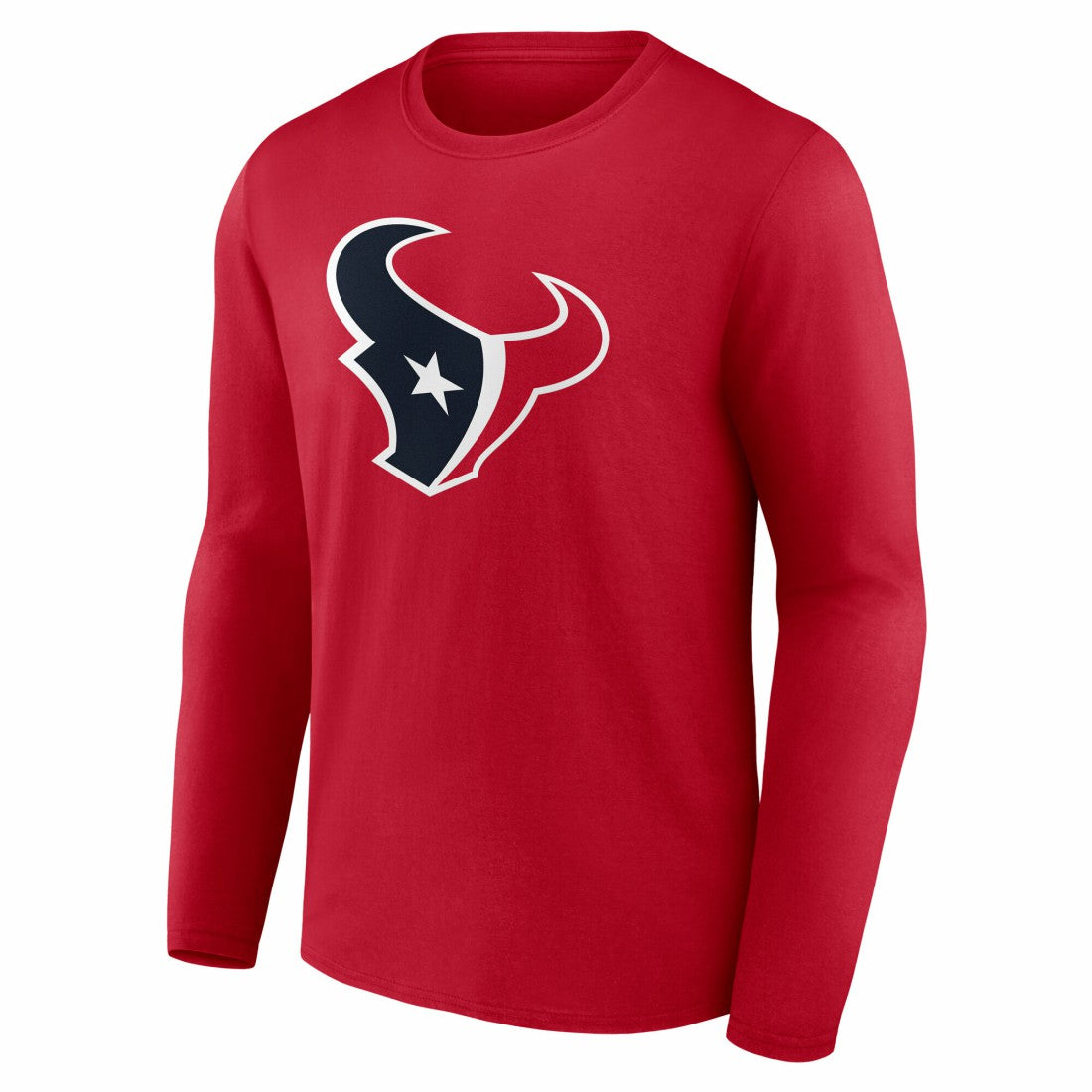 Houston Texans Team Authentic Personalized Name & Number Long Sleeve T-Shirt Red | NFL